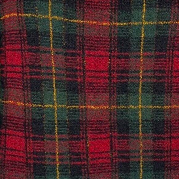 Express Tricot Sweater Womens Small Red Green Plaid Wool Blend Cabincore Vintage - Picture 6 of 8